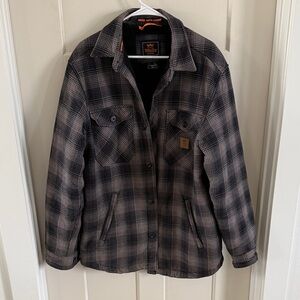 Walls Men's Dark Checkered Shirt Jacket